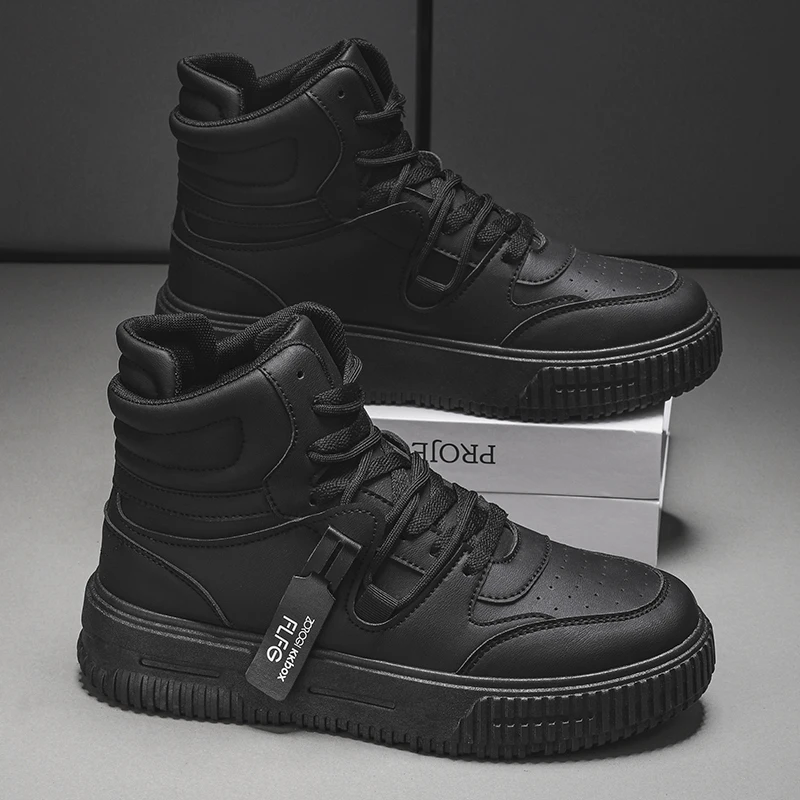 Autumn and winter high top men's shoes, trendy board shoes, versatile sports and leisure shoes for teenagers 4