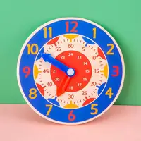 Kids Montessori Wooden Clock Toys Time Learning Teaching Aids Educational Toys For Children Primary School Clever Board Toy 2