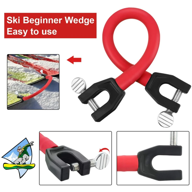 2/1PC Ski Tip Connector For Beginners Ski Wedge Aid Connector For Children Adults Outdoor Training Sport Snowboarding Accessory 4