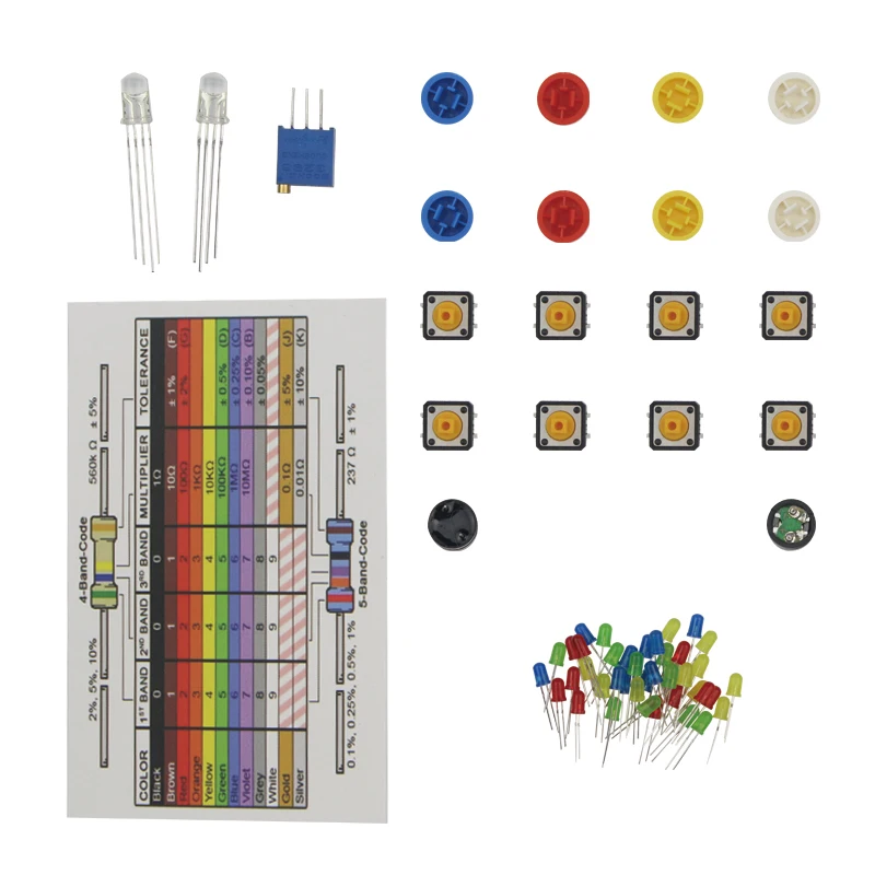 S3de0e248a4194d3baef7f9523c2d4edbs <h4>Mix Parts Arduino Development Board Basic Resistor, LED, Capacitor, Jumper Breadboard Starter Kit with Plastic Case</h4> <h4>المقاوم الأساسي LED مكثف الطائر المقاوم كاتب كيت مع حالة بلاستيكية لمجلس تطوير اردوينو</h4>