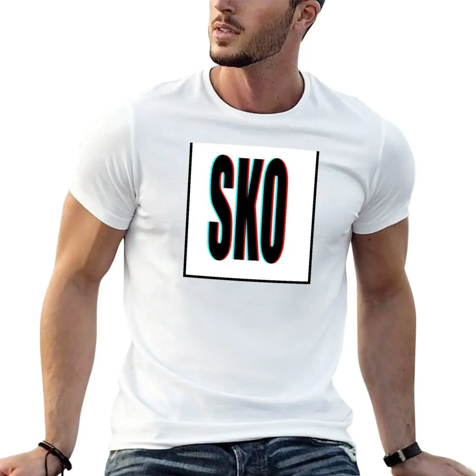 

SKO T-Shirt summer top funnys oversizeds mens t shirt