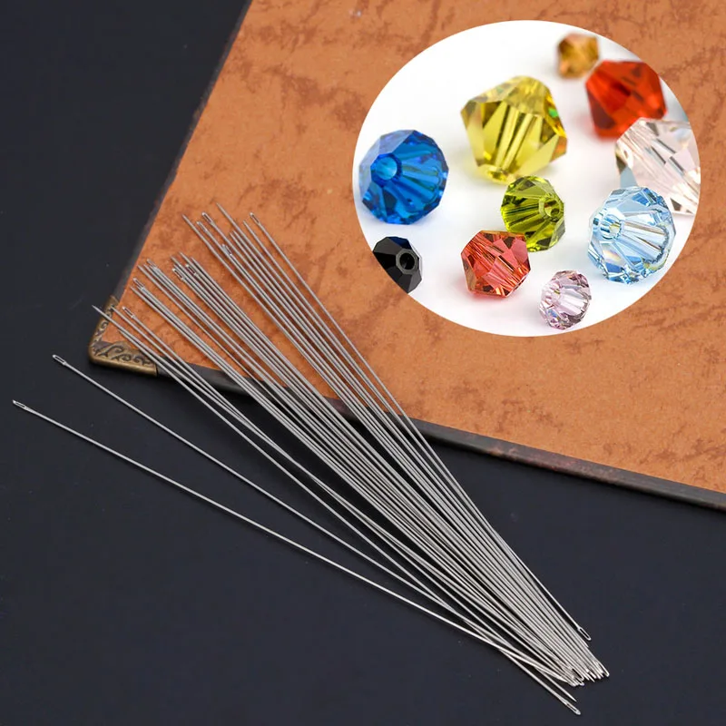 

30 Pieces Bead Needle Big Eye Beading Needles 12cm Metal Sewing Needles