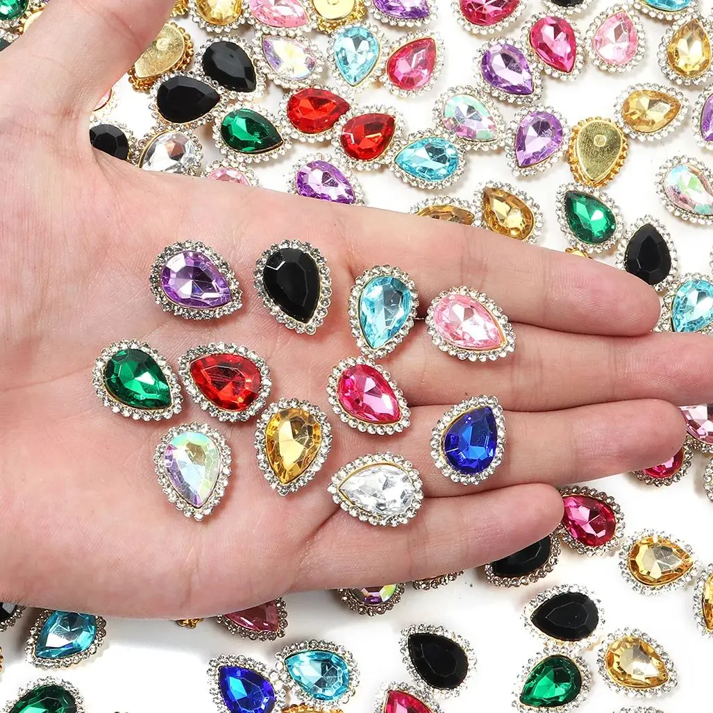 Heart Rhinestone Sew Beads 3