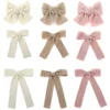 001P Plush lace tape Hair Bows Cute Hairpins Girls duckbilled Hair Clips Barrettes Clip Kids Headwear Fashion Hair Accessores