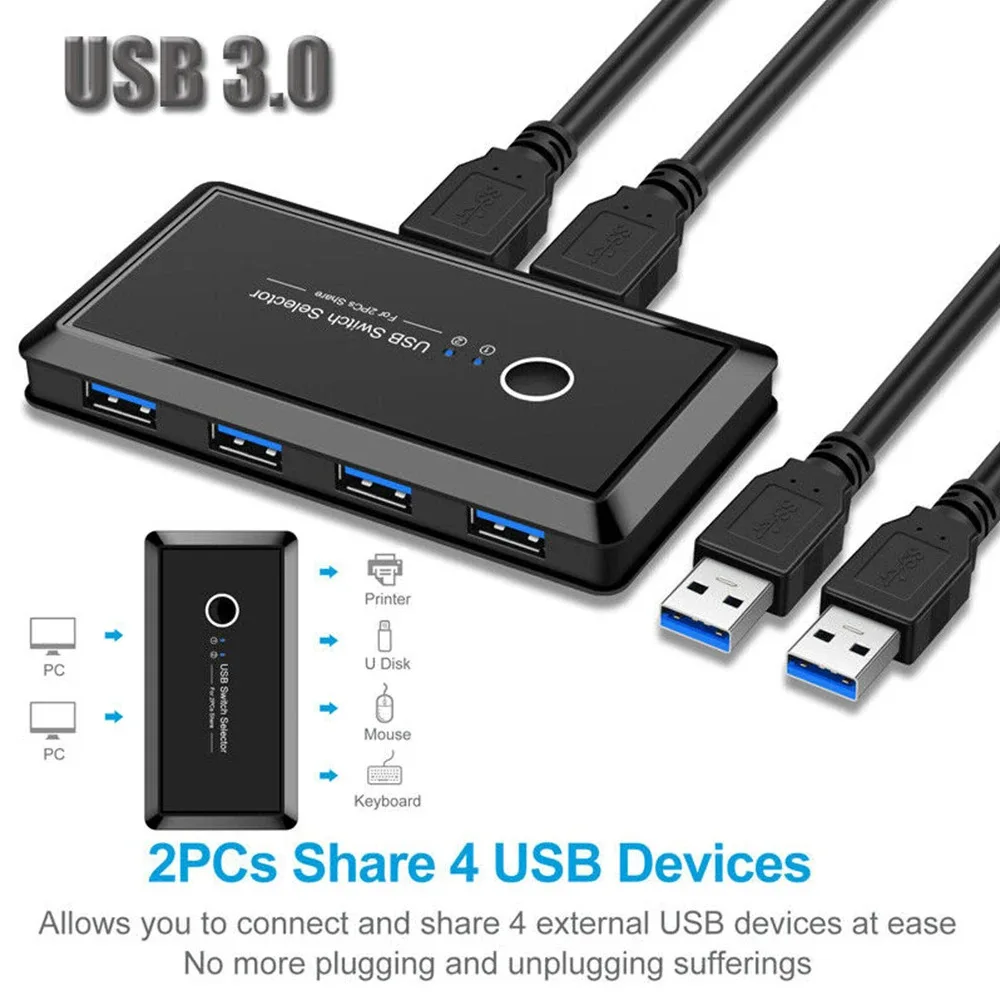 KVM ñ USB 3.0 2.0 ó, Ű 콺    ġ, 2 PC Ʈ , 4PCs 3PCs 2PCs