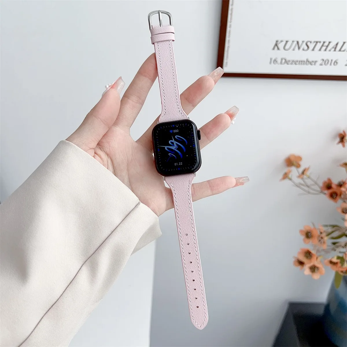 Watch Band For iWatch 42/44/45/46/49mm 38/40/41mm PU Leather Fashion Watch Strap For Watch Series Ultra2 Series 10/9/8/7/6/5/4/3/2/1_voghion.com