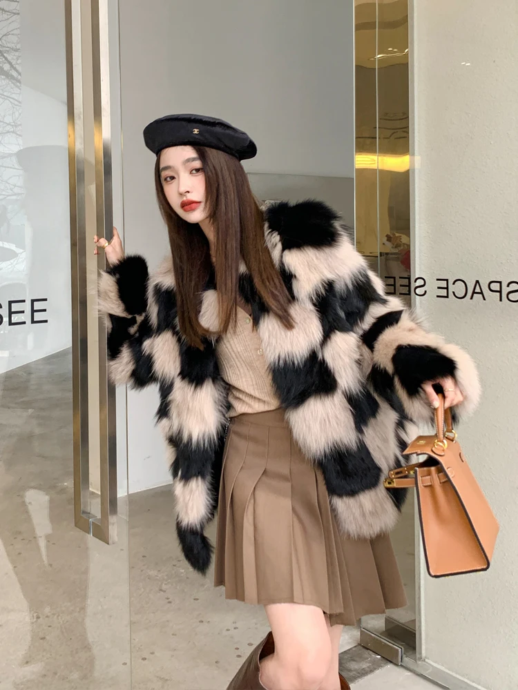 

Fox Fur Fur Women's Short Fur Integrated Furry Coat Korean Style Winter New