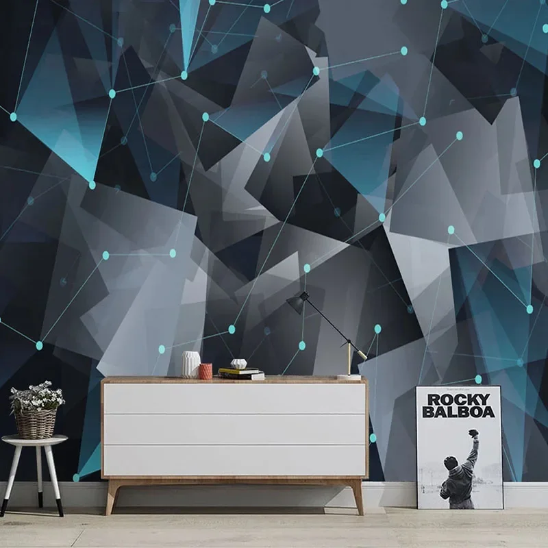 Papel De Parede Xadrez Geométrico Abstrato 3d, Papel De Parede Colorido  Para Paredes 3 D, Mural De Casamento, Parede Em Rolos - Papéis De Parede -  AliExpress