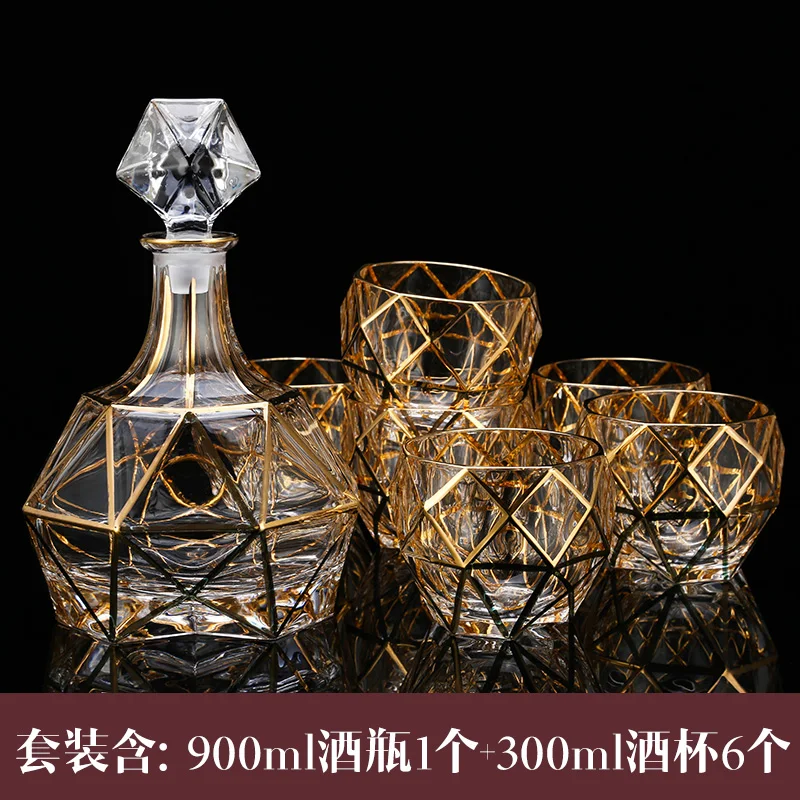 

Home Bar Glass Sets Wine Decanter Holder Glass Bottle Bar Sets 6 Shot Glass Dispenser Kieliszek Do Wina Whiskey Decanter