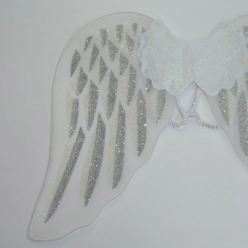 

Белые крылья феи одеваются сверкающие блестящие крылья бабочка-фея костюм на Хэллоуин крылья ангела для детей-девочек женщин
