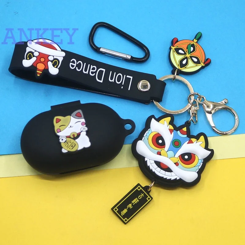 Per Sony Wf-C700N Wf-C500 Custodia Bluetooth C700N C500 Wfc700N Custodia Protettiva Per Cuffie Ciondolo Leone Di Buon Auspicio