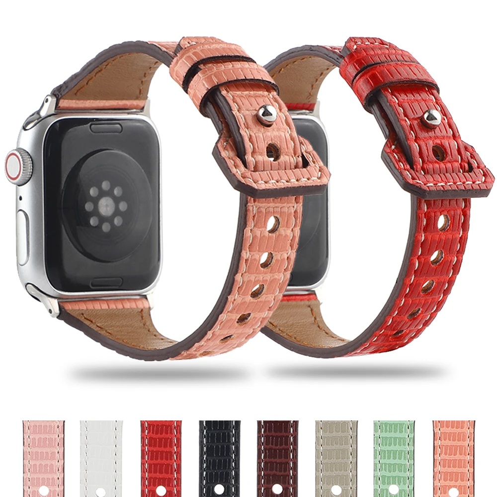 

New Vintage Leather Strap For Apple Watch Ultra band 49mm 45mm 41mm 44 40mm Metal Buckle Band iWatch series 8 7 6 SE 3 Bracelet