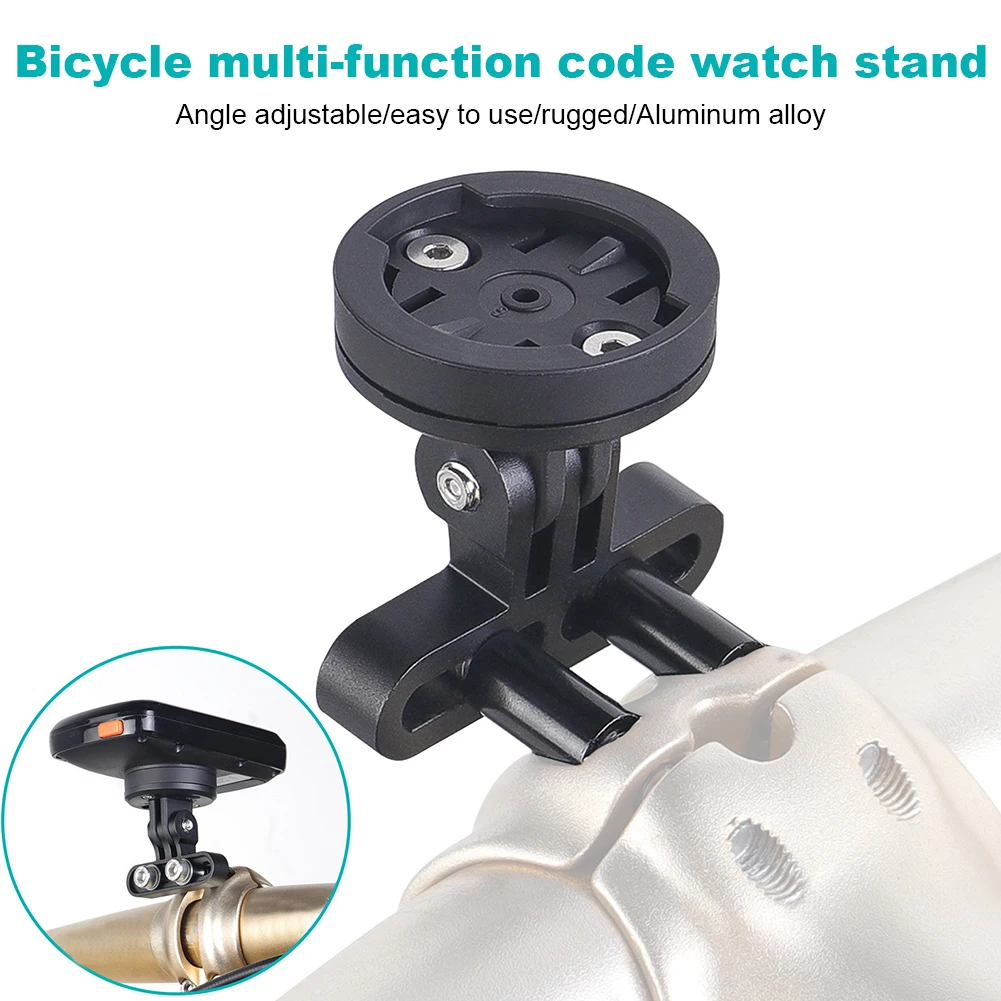 Bike Computer Mount Adjustable Angle Bike Stopwatch Mount Holder Lightweight Bicycle Handlebar Code Rack for Garmin Bryton Wahoo