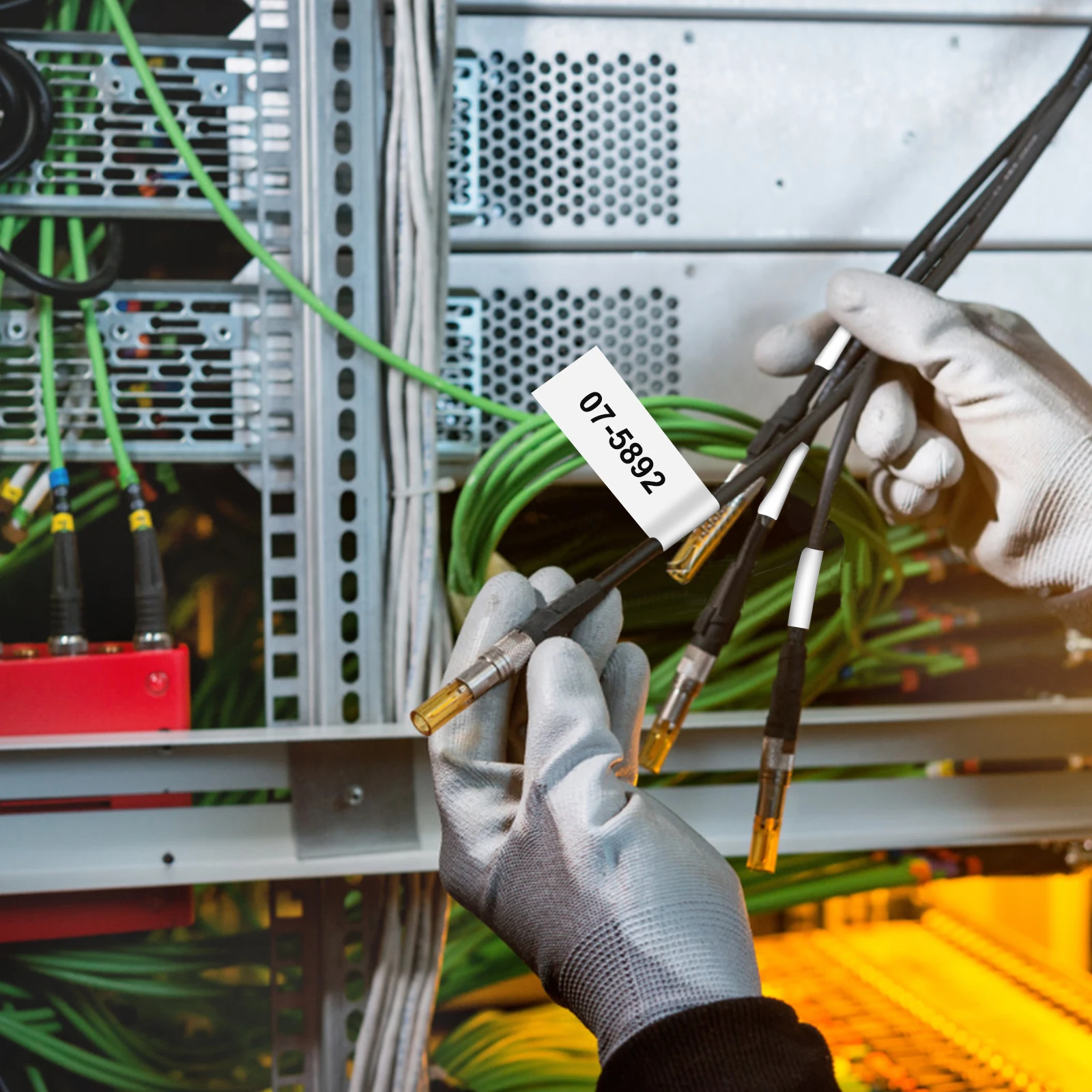 Dymo Rhino 5200 라벨 프린터용 비닐 영구 폴리에스테르 테이프, 유연한 나일론 라벨 테이프, 20PK 12mm 18488 18444 18432 IND