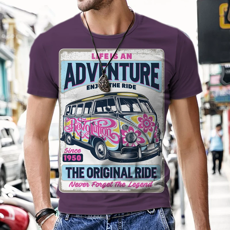 Camiseta Clásica De Poliéster De Manga Corta Para Hombre Con Diseño De
