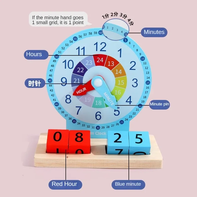 Teaching Clock Activities Set Educational Toys For Kids Helps Learn To Tell Time Kindergartner Learning Toy Supplies
