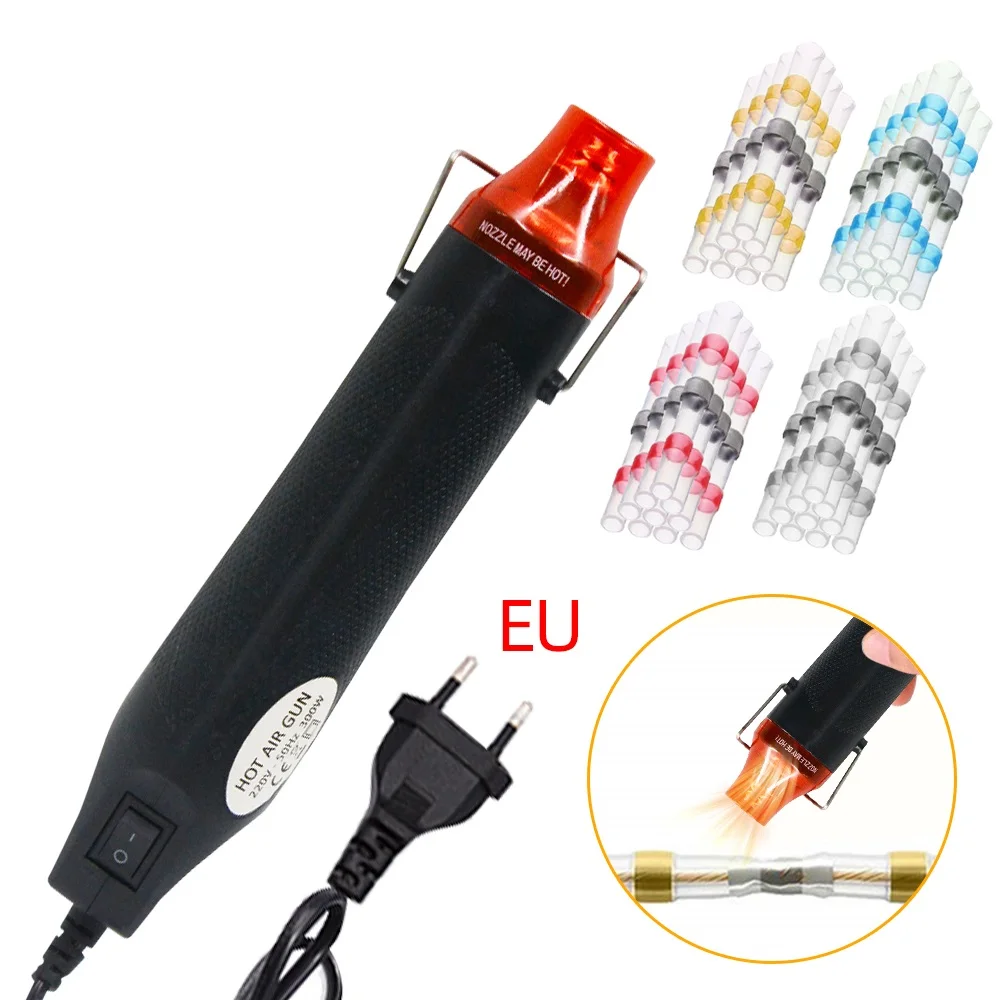 300W Hot Air Heat Gun Electric Power Temperature Blower Mini Tool for DIY Shrink Tubing Soldering Wrap Plastic Rubber Stamp mhp30 mini heater soldering heating plate adjustable constant temperature hot plate preheater for phone pcb motherboard repair