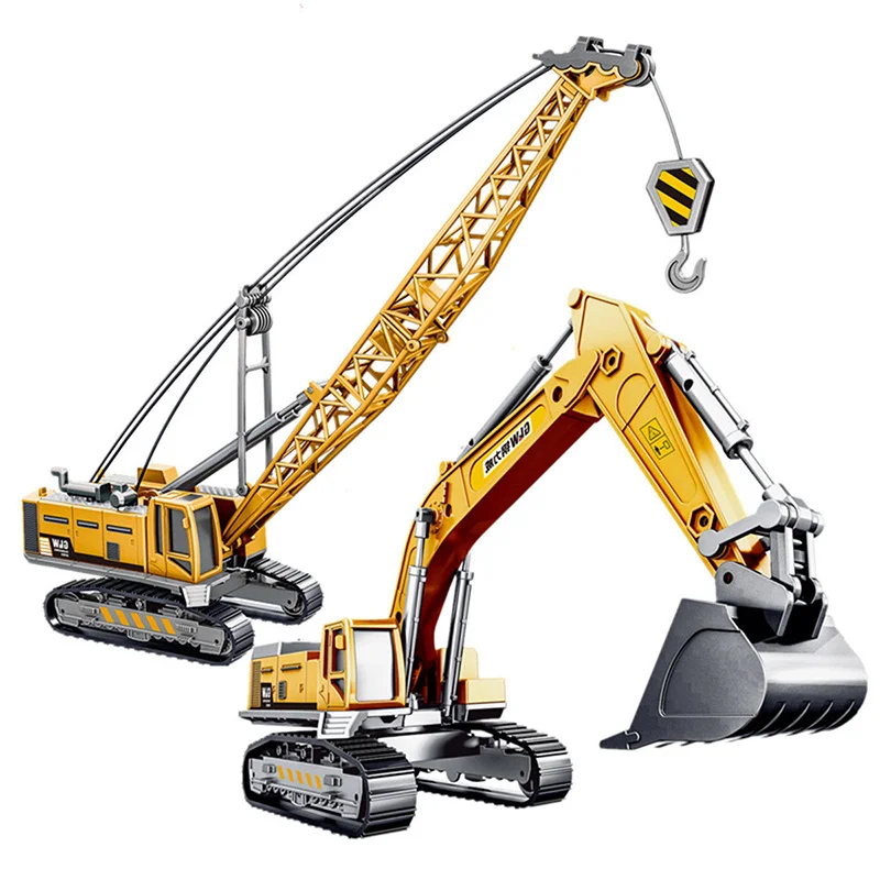 Diecasts Mini Tractor Excavator Crane Bulldozer Toy Boy Car Vehicle Toys Models Dump Truck Alloy+Plastic Education Wholesale - 2