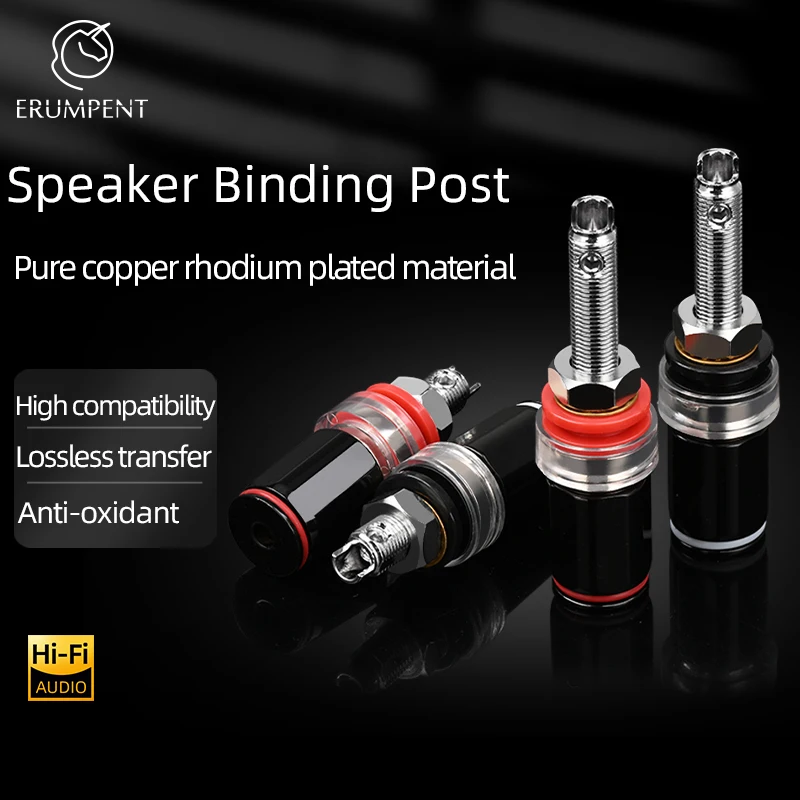 4 Pz In Ottone Placcato Oro Binding Post Per Filo Amplificatore - Foto 13