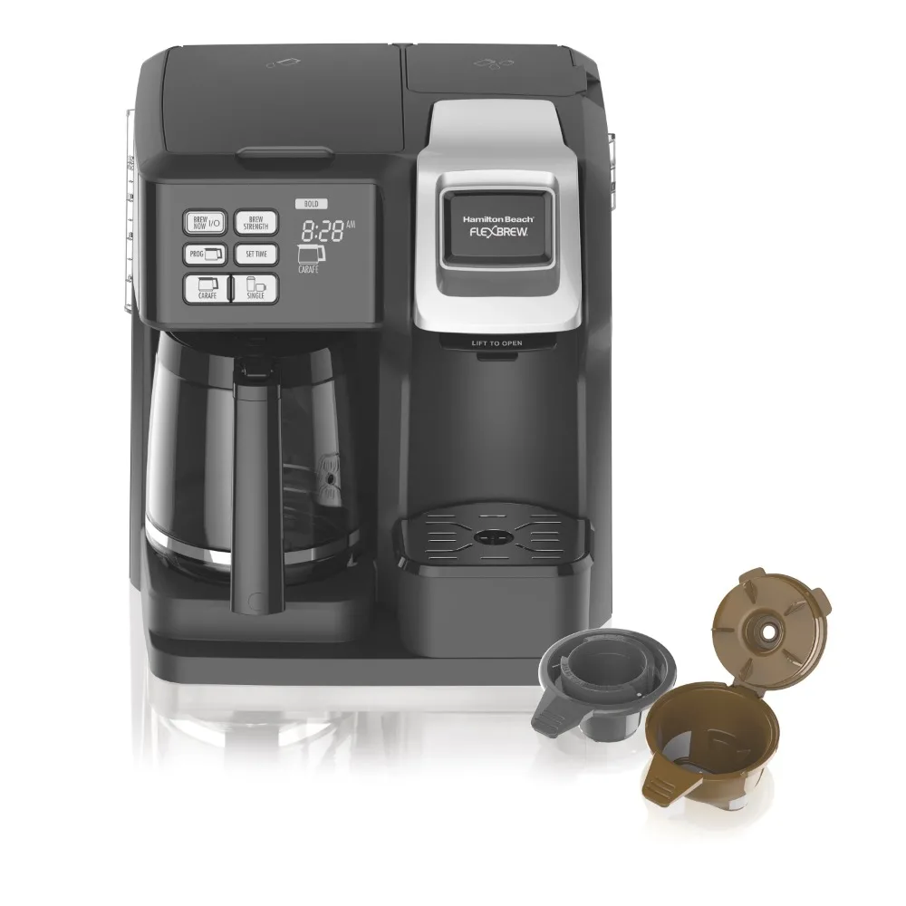 Programmable Single Serve Pod to 12 Cup Coffee Maker, Black 3