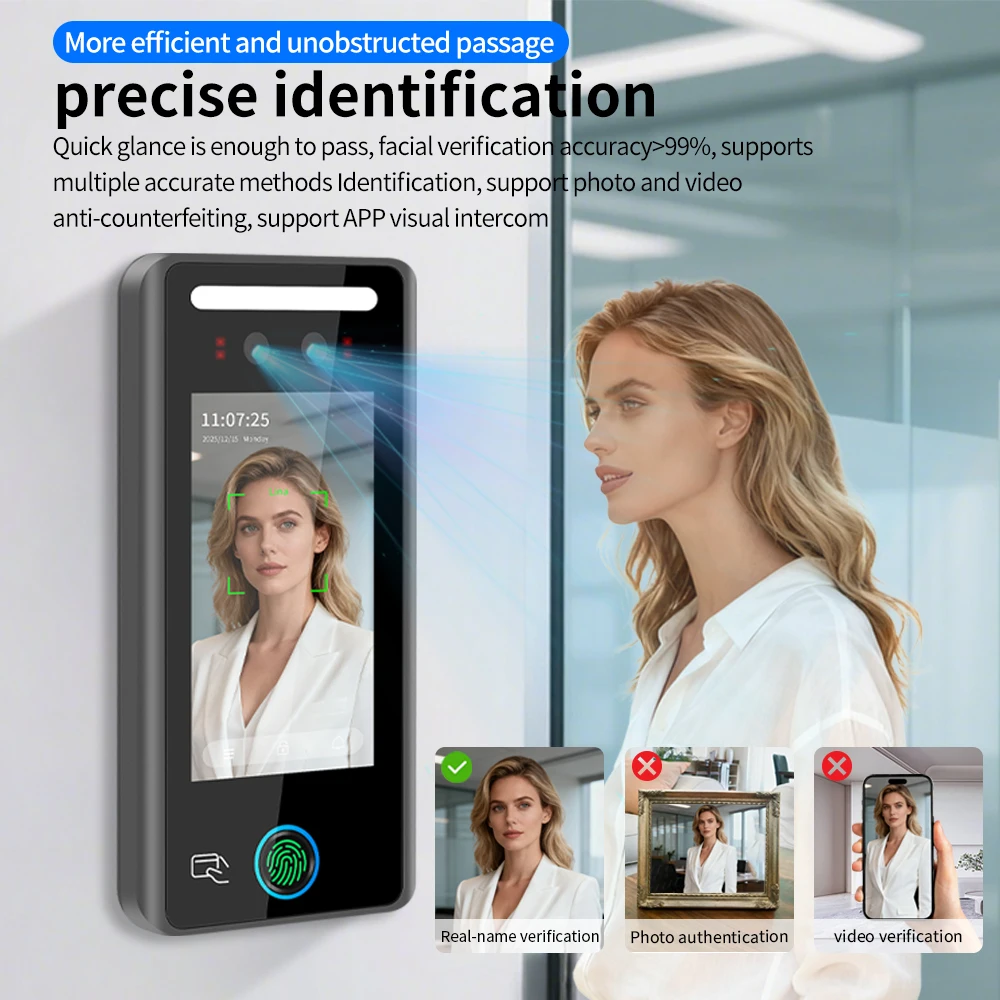 Wall Mount Dynamic facial recognition attendance andaccess control machine 1000