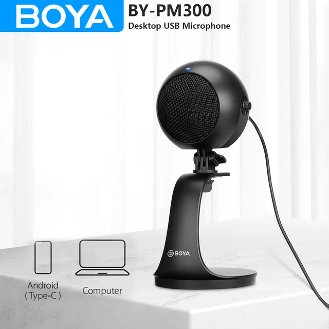 BY-PM300-Android　Macコンピューター用のUSBデスクトップマイク,ゲーム用のYouTube録画およびvlogging　Windows　Boya　AliExpress