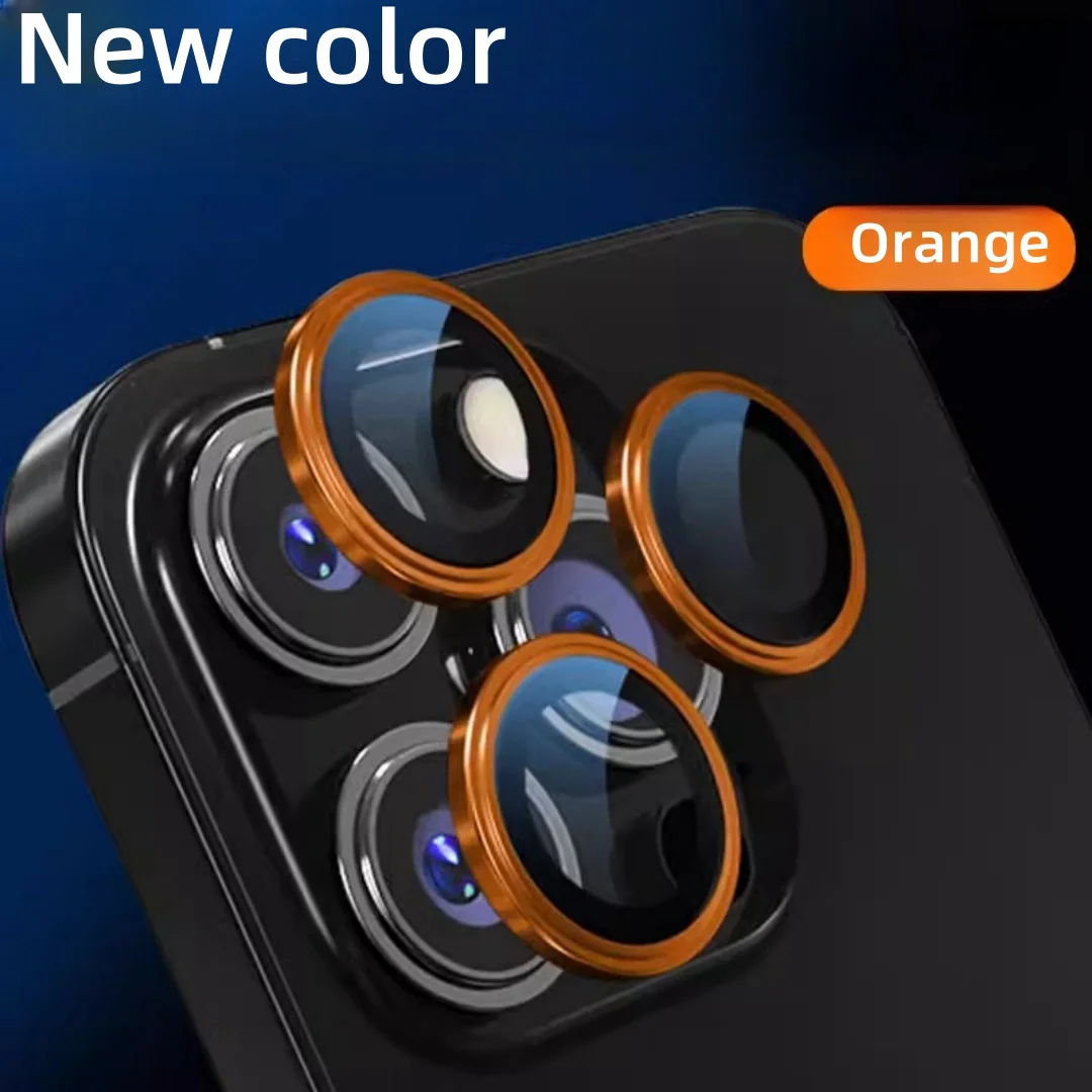 Anello Per Obiettivo In Metallo Da 3 Pezzi Per Cover Protettive Per Fotocamera Iphone 15 Pro Max Per Iphone 15Pro Full Cover Glass