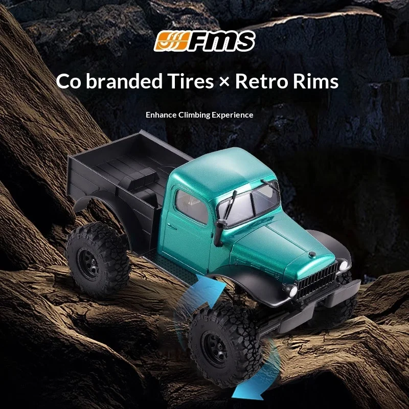 FMS FCX24 Power Wagon Brushless 4WD RC Вантажівка Зелена - Лімітована серія