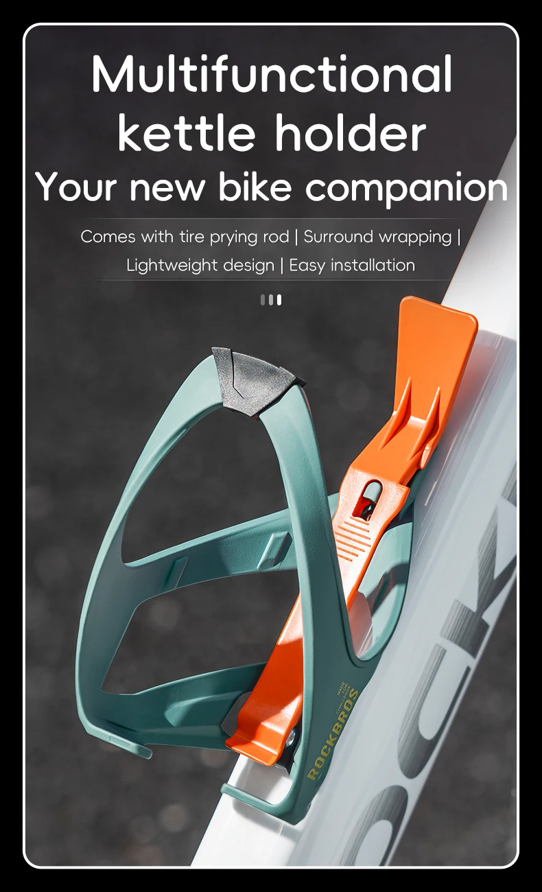 ROCKBROS ROAD TO SKY fahrrad flaschen halterung leichter flaschen käfig stabiler kessel halter halterung mit reifen hebel fahrrad zubehör – Detail 1