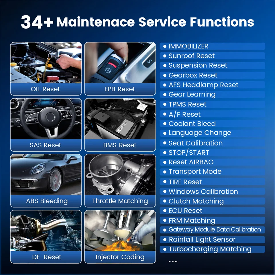 MUCAR VO8 Professional Diagnostic Tools Full System OBD2 Scanner 34 ...