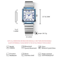 SINOBI Design décontracté hommes montres à Quartz mode en acier inoxydable homme montres affaires carré mâle Relogio Masculino 6