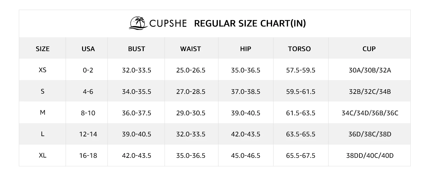 Premium Regular Size Chart