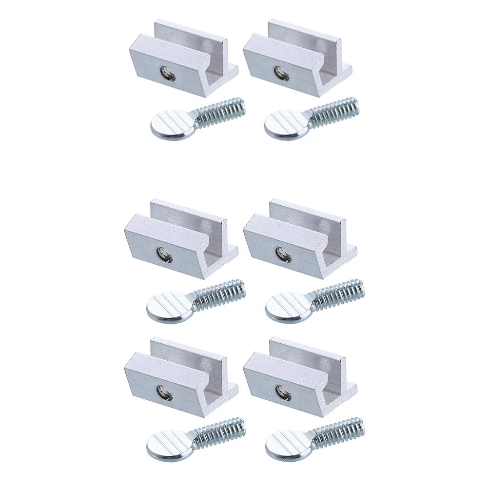 AdjustableSlidingWindowLocksAluminumAlloySecurityWindowLockFreePunchWindowLimitStop