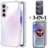 3-in-1,Airbag Case + Privacy Glass for Samsung A55 5G Soft Clear Shockproof Silicone Phone Cases Samsung Galaxy A55 Cover A55 5G 1