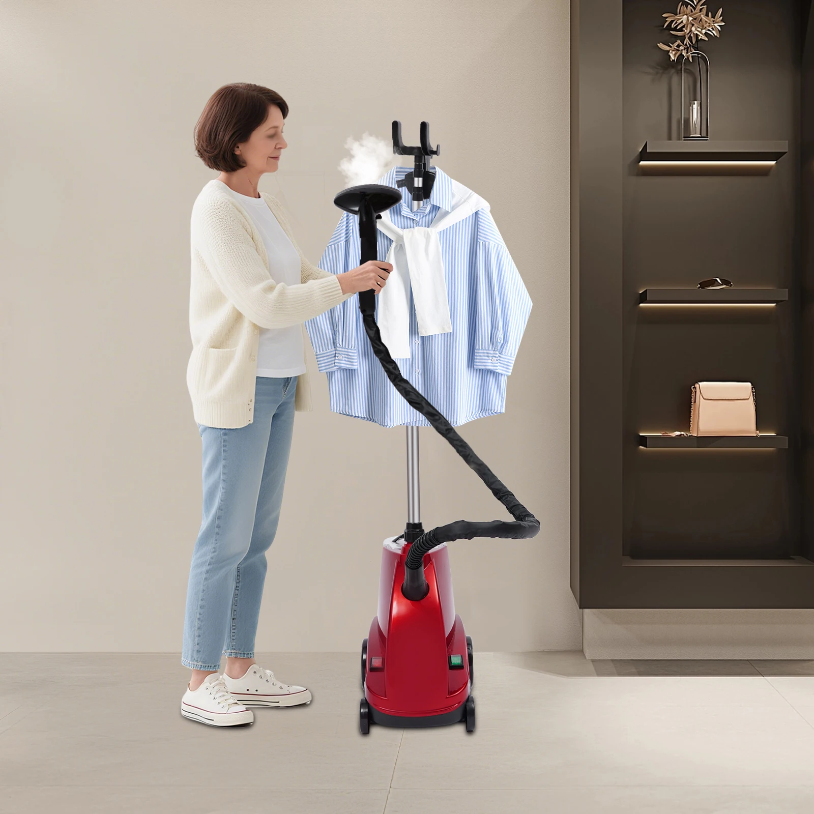 Kleiderdampfer 2500 W – Vertikales Dampfbügeleisen für Kleidung