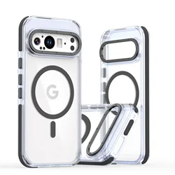Luxury High - Transparency Shockproof Magnetic Wireless Charging Case for Pixel 10 Pro 5G (Black)