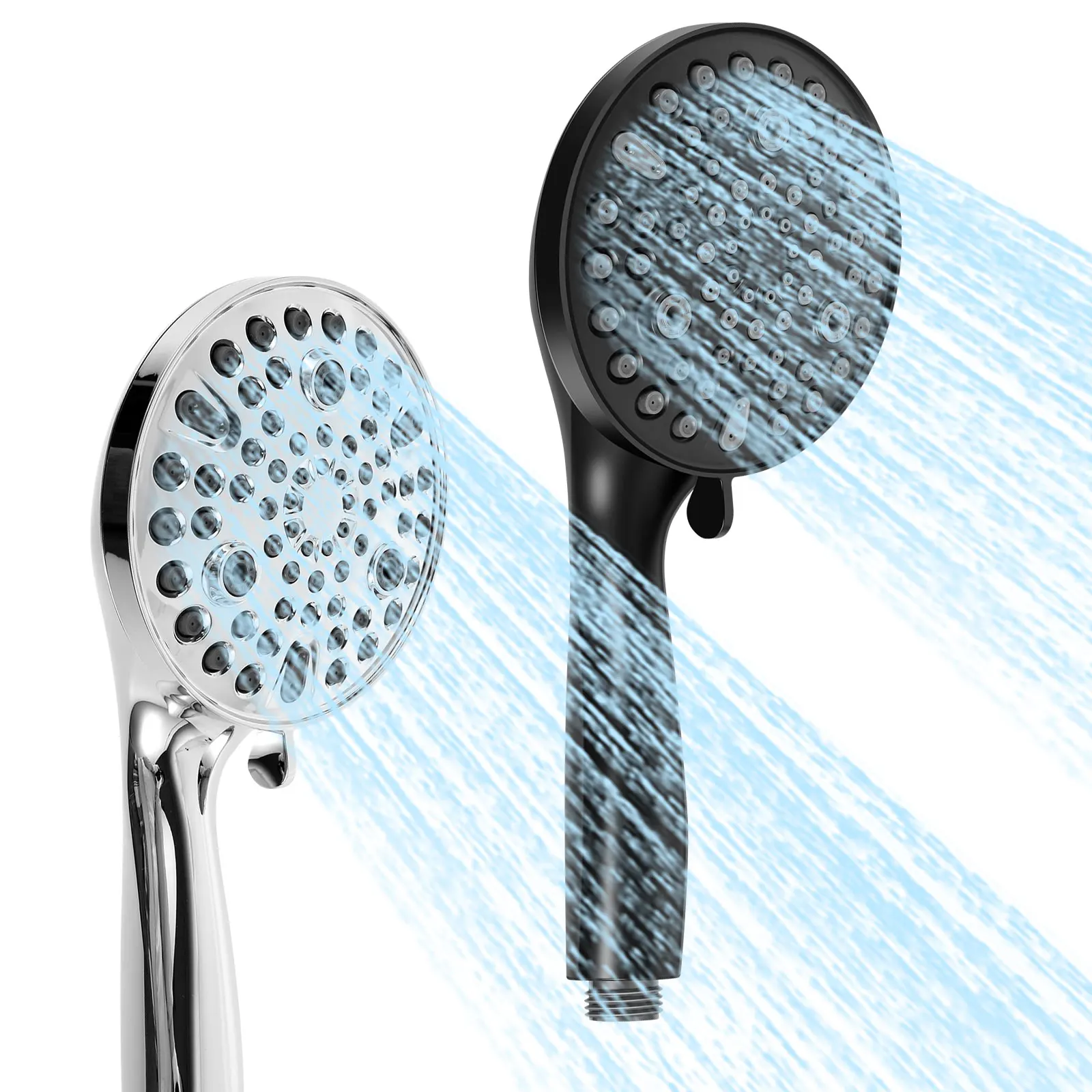 

High Pressure Shower Head 10-Mode Handheld Showerhead Water Saving Rain Shower Head with Built-in Power Wash 59 Inch Hose and
