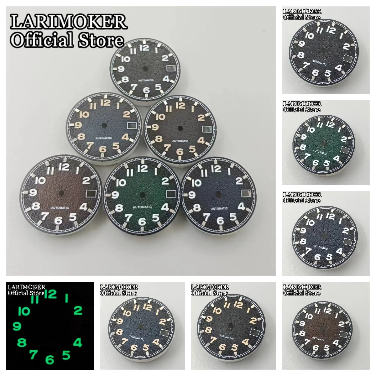 

Циферблат для часов LARIMOKER, 29 мм, светящийся циферблат, подходит для движения NH35