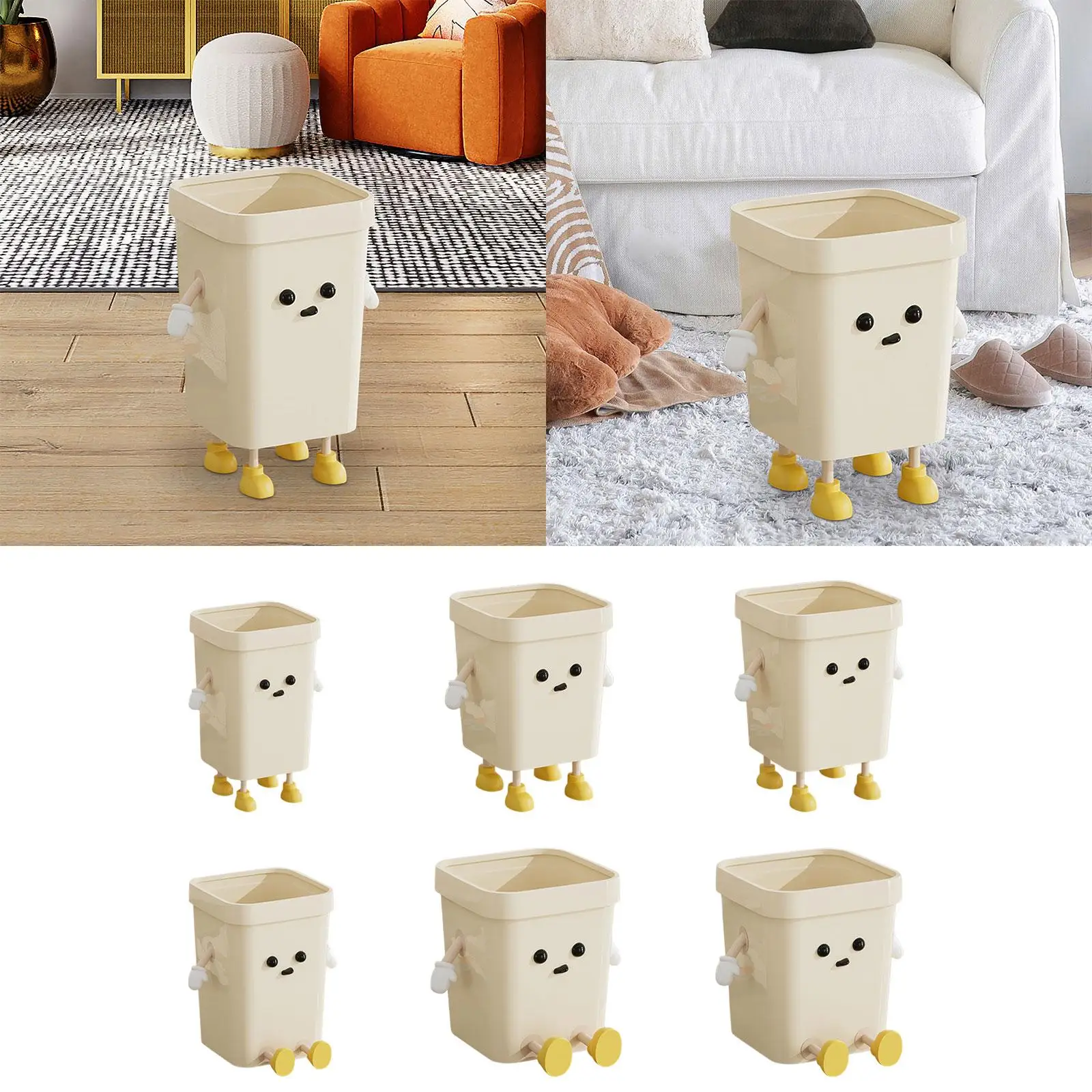 Creative Trash Can Lightweight Cartoon Sturdy Household Compost Bucket Cute Garbage Bin for Study Home Office Kitchen Bedroom Creative Trash Can Lightweight Cartoon Sturdy Household Compost Bucket Cute Garbage Bin for Study Home Office Kitchen Bedroom