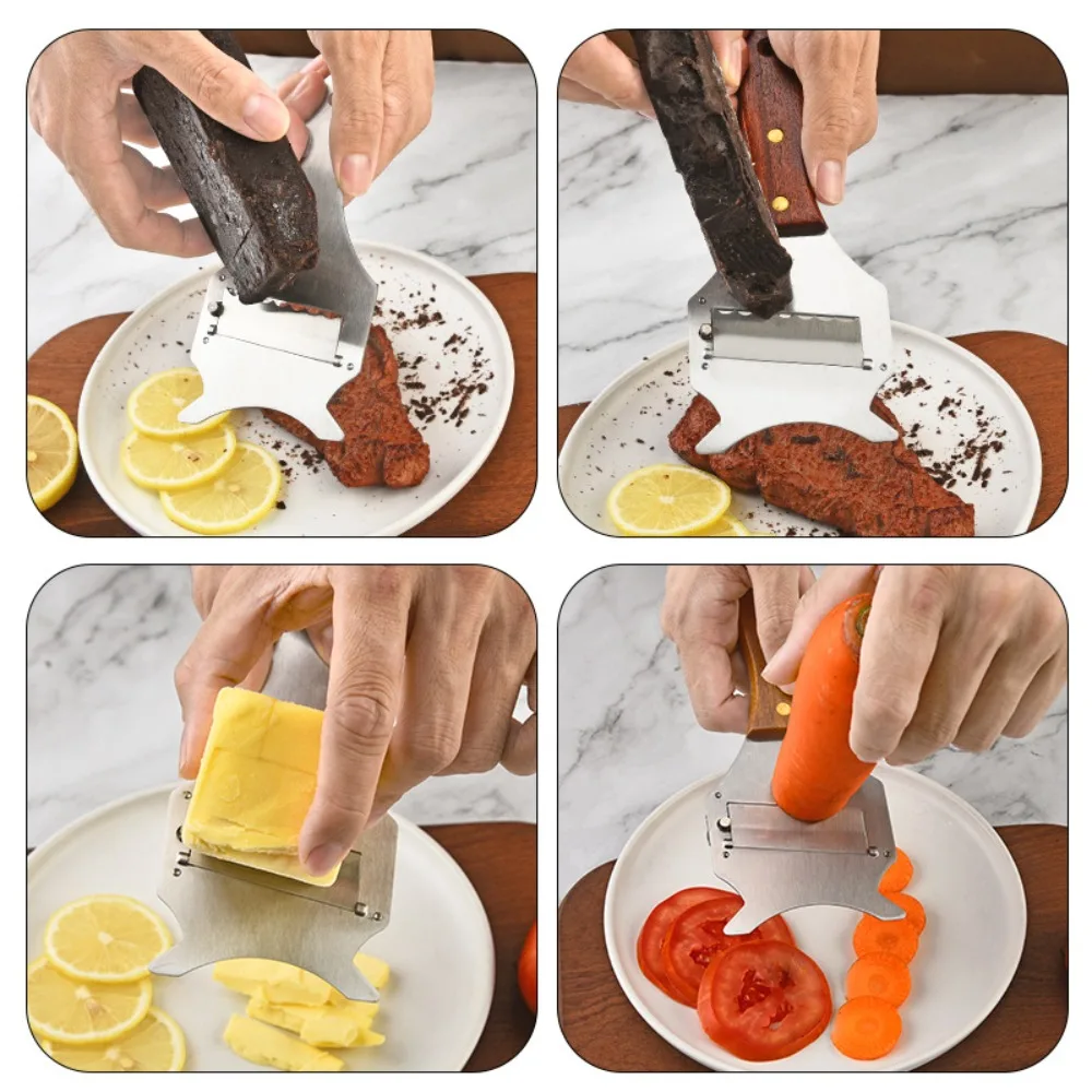 Stainless Steel Truffle Butter Roll Slicer Adjustable High Hardness Chocolate Planer Slice Thickness Kitchen Supplies