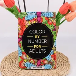 Color By Number Stress Relief Coloring Book for Adults - Unique Background Designs for Anxiety Relief (As Shown)