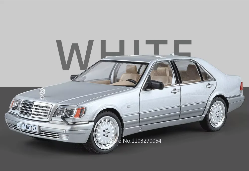 1:24 300SL W140 Legierungsmodell Spielzeug Druckgussauto mit Tonlicht Zurückziehen Türen geöffnet Miniaturmodelle Klassisches Spielzeug Geschenke für Jungen – Detail 17