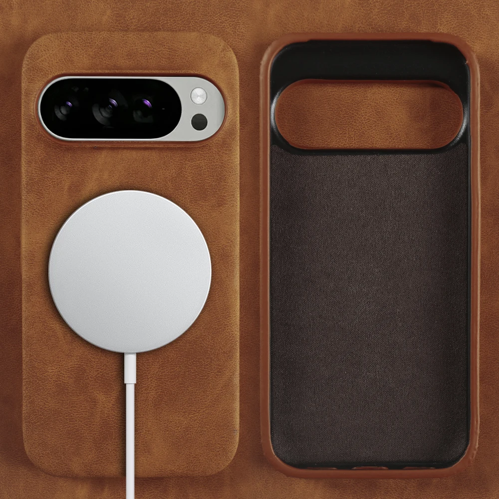 Luxury Magnetic Leather Case - Premium Full Protection Magsafe Shockproof Cover