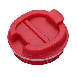 Multicolor Reusable Coffee Cup Lid - Plastic Travel Mug Cover Replacement (Red)