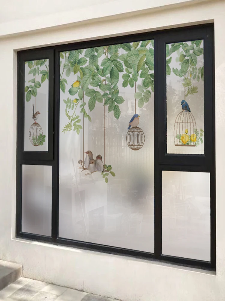 

Sunscreen Insulation Glass Films Window Decorative Bathroom Sticker Light-transmitting Opaque aAnti-peep Electrostatic Film