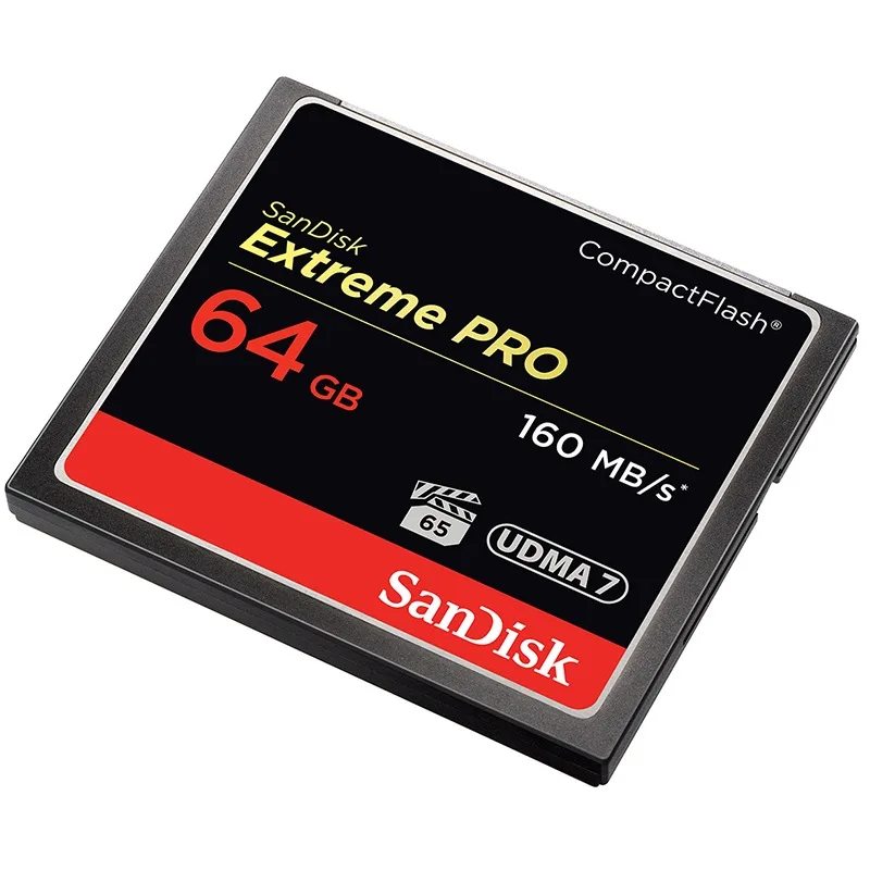 SanDisk Speicher CF-Karte 160 MB/s 32 GB 64 GB 128 GB 256 GB Extreme PRO Hochgeschwindigkeits-Kompakt-Flash-Karte für DSLR-Kamera HD-Camcorder-Disc
