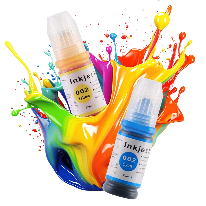 4PCS Refill Dye Ink For Epson Eco Tank L4158 L4168 L6168 L6178 L6198 L4156 L6166 L6176 L4165 L4166 L4167 L4163 Desktop Printer