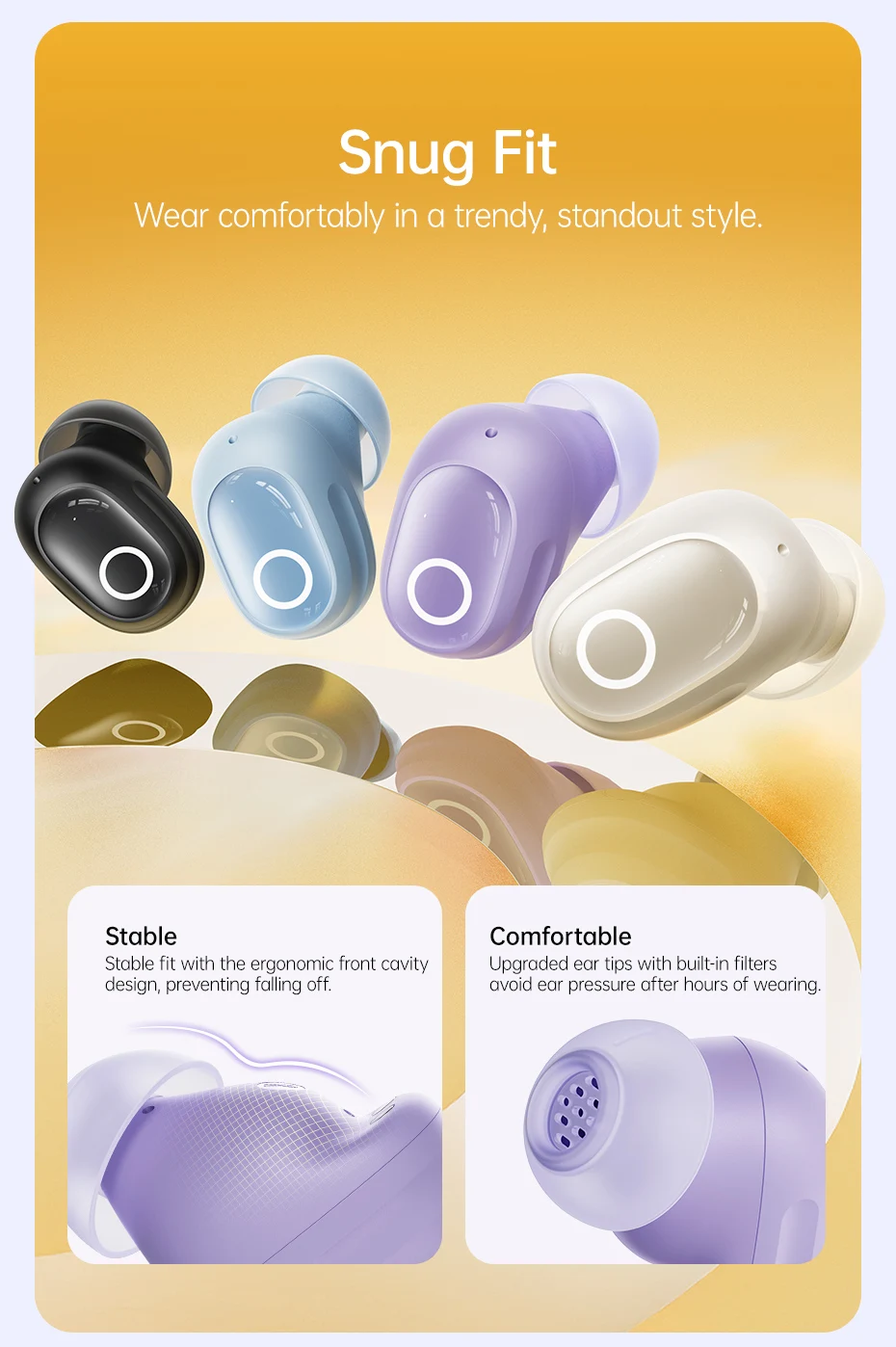 Bass BD1 Wireless Earphones Bluetooth 5.4 Earbuds Sports Earbuds HIFI Sound Head