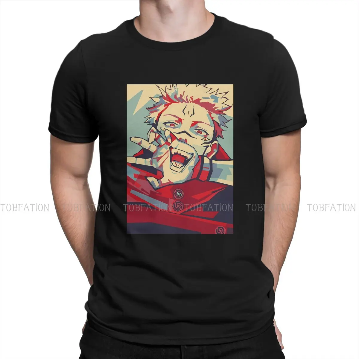 

Jujutsu Kaisen Anime Man TShirt Sukuna Distinctive T Shirt 100% Cotton Harajuku Sweatshirts New Trend