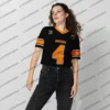 Lando Norris's McLaren Racing Number 4 Football Jersey Summer Fashion Unisex V-neck Breathable Loose Tshirt Women Clothing 1